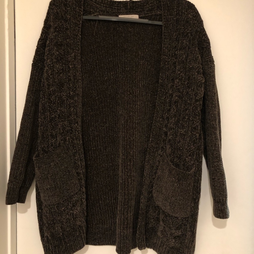 Olive green cardigan